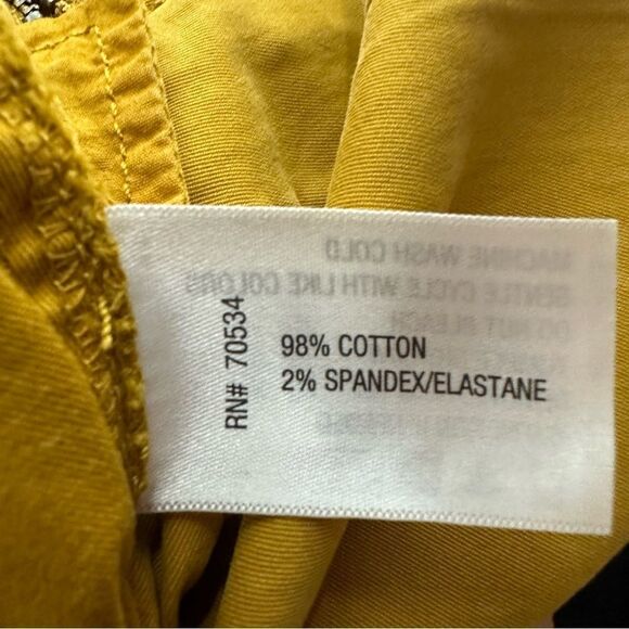 Orvis Size 6 Mustard Yellow Cotton w/Stretch Straight Skirt - Picture 8 of 9